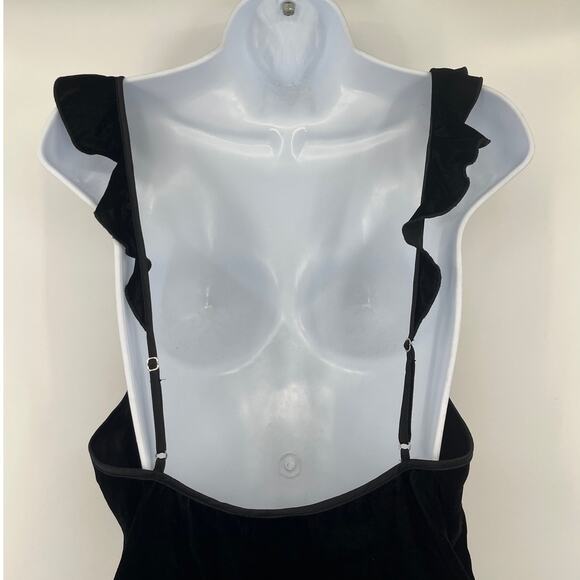 Victoria's Secret Y2K Velvet Flutter Strap Womens Top L Goth Whimsigoth Holiday - Picture 7 of 10